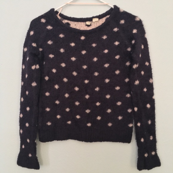 Anthropologie Sweaters - Moth Anthropologie Polka Dot Fuzzy Sweater Size XS